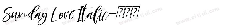 Sunday Love Italic字体转换